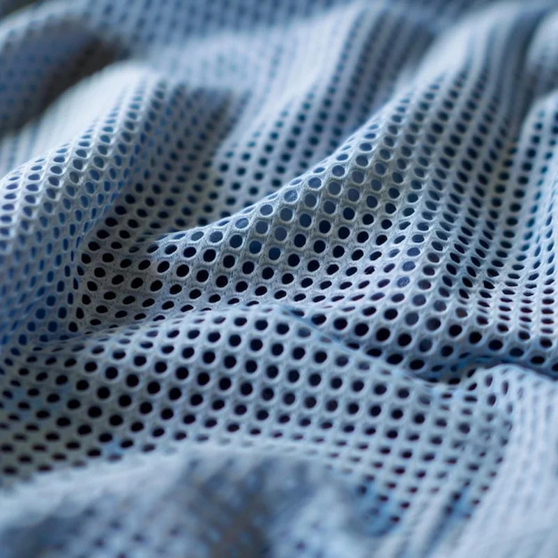 Zbliżenie materiału koszulki oddychającej